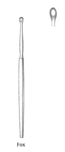 [IU-08838] Cureta para lupus Fox, figura 1 - ovalada = 3 mm