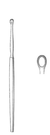 [IU-08842] Cureta para lupus Fox, figura 3 - ovalada = 5 mm