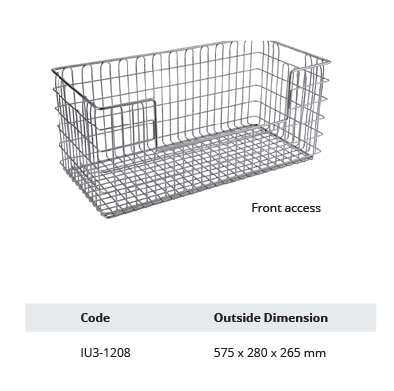 [IU3-1208] Cesta de Ste Acceso Frontal - 575 x 280 x 265 mm