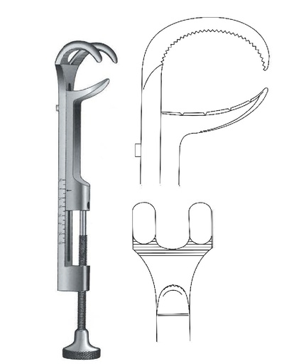 [IU-07480] Gerster-Lowman bone clamping clamp-length = 8.5 cm / 3-1 / 4 "