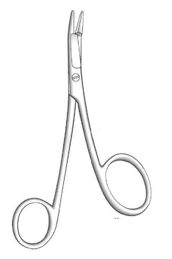 [IU-03255] Gillies needles, left hand - length = 12.5 cm / 5 "
