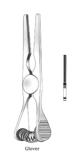 [IU-03885] Pinza de bulldog atrauma Glover, recta - longitud = 6 cm / 2-1/2"