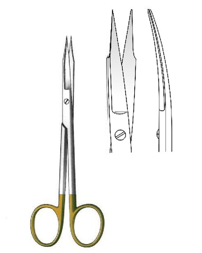[IU-08461] Goldman-Fox Scissors, Curve, Gold TC