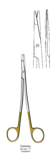 [IU-08533] Gorney, straight facial stretch scissors, Gold TC
