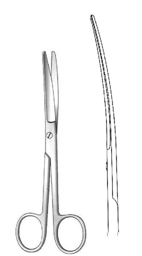 [IU-02446] Grazil surgical scissors, blunt / blunt, curved