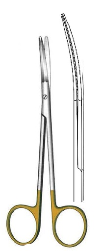 [IU-08517] Gregory Facial Stretching Scissors, Curve, Gold TC - Length = 11.5 cm / 4-1 / 2 "