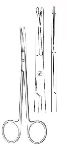 [IU-02937] Gregory facial stretch scissors, straight - length = 11.5 cm / 4-1 / 2 "