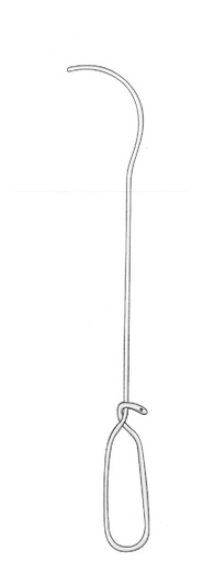 [IU-01637] Guyon metal catheter - length = 36.5 cm / 14-1 / 2 "