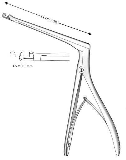 [IU-05215] Hajok-Kofler sphenoid cutting clamp, upstream, size = 3.5 x 3.5 mm