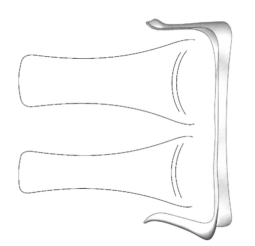 [IU-05381] Lip and cheeks separator Hargis - Length = 16 cm / 6-1 / 4 "