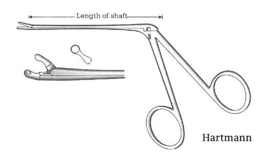 [IU-04275] Hartmann heard polyp clamp, diameter = 2.5 mm - length = 14 cm / 5-1 / 2 "