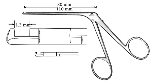 [IU-04501] Micro clamp for heye -dieter, black finish, down cut, tip = 1.3 mm - length = 110 mm