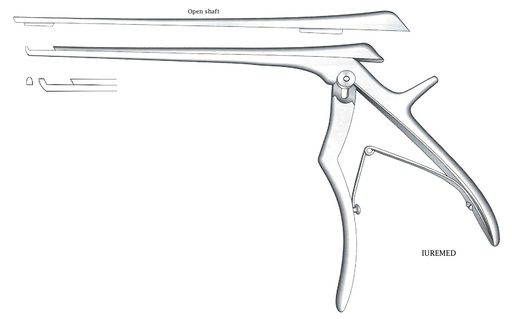 [IU-03622] Intervertebral disc clamp, forward cut, width = 2 mm - Axis length = 15 cm