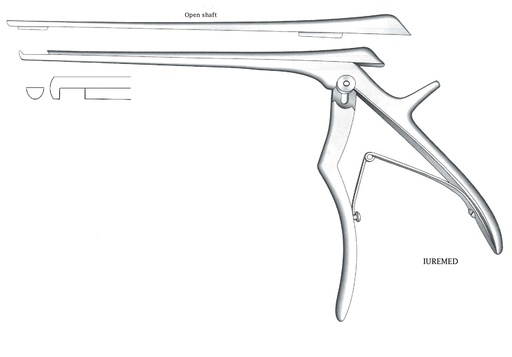 [IU-03616] Pinza para disco intervertebral, corte hacia abajo, ancho = 6 mm - longitud del eje = 15 cm