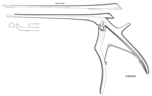 [IU-03634] Intervertebral disc clamp, forward cut, width = 6 mm - Axis length = 15 cm