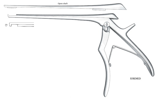 [IU-03605] Intervertebral disc clamp, cut down, wide = 2 mm - Axis length = 18 cm