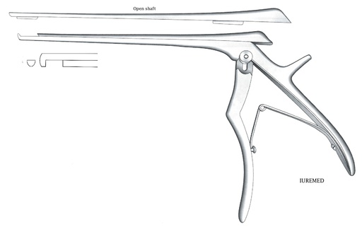 [IU-03611] Intervertebral disc clamp, cut down, wide = 4 mm - Axis length = 18 cm