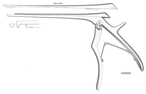 [IU-03617] Intervertebral disc clamp, cut down, width = 6 mm - Axis length = 18 cm