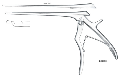 [IU-03635] Intervertebral disc clamp, forward cut, width = 6 mm - Axis length = 18 cm