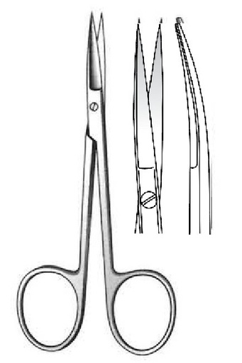 [IU-02543] Fine surgical scissors, curve, round - length = 9 cm / 3-1 / 2 "