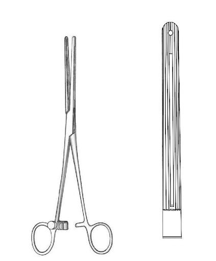 [IU-03853] Pinza para vasos sanguíneos de Johns Hopkins, recta