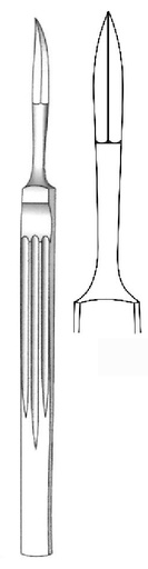[IU-04707] Joseph nasal scalpel, sharp, straight, Figure 1