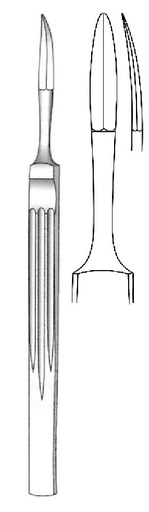 [IU-04715] Joseph nasal scalpel, declared, curved, Figure 3