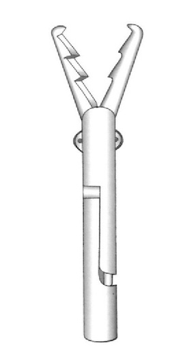 [IU-05484] Kahler's laryngeal polyp clamp, tip = 4 mm - length = 40 cm / 16 "