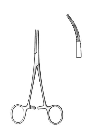 [IU-00949] Kelly artery clamp, curve, delicate - length = 14 cm / 5-1 / 2 "