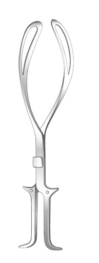 [IU-02102] KIELLAND Obstetric Clamp - Length = 42 cm / 16-3 / 4 "