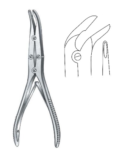 [IU-08102] Kleinert-Kutz synovectomy clamp, laterally curved, 2 x 10 mm tip
