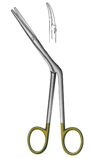 [IU-08549] Knight Nasal Scissors, Right Curve, TC Gold