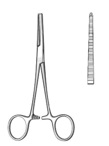 [IU-00911] Kocher-Nippon artery clamp, straight-length = 16.5 cm / 6-1 / 2 "