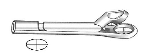 [IU-01687] Pinza para biopsia Krause con mango, figura 1