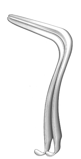 [IU-01611] Espéculo vaginal Kristeller - valva = 105 x 18 mm