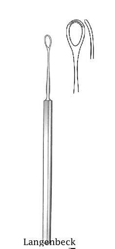 [IU-04417] Langenbeck ear curette, blunt
