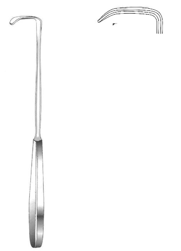 [IU-01277] Separador Langenbeck, valva = 30 x 11 mm - longitud = 22 cm / 8-1/2"