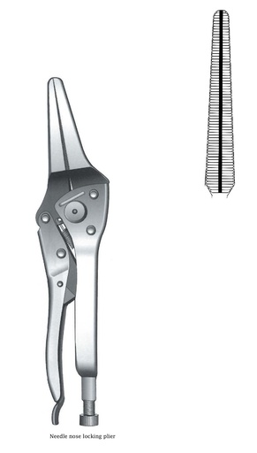 [IU-06711] Needle tip lock pliers - length = 30 cm / 12 "