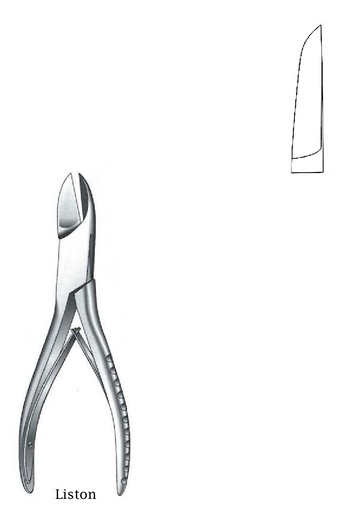 [IU-08130] Cutthe bone clamp Liston, straight - length = 17 cm / 6-3 / 4 "