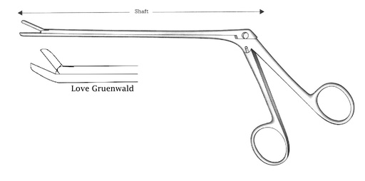 [IU-03734] Love-Gruenwald Laminectomy Forceps, upwards - length = 15 cm