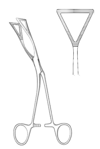 [IU-03852] Pinza para agarre pulmonar Lovelace, curvado lateralmente
