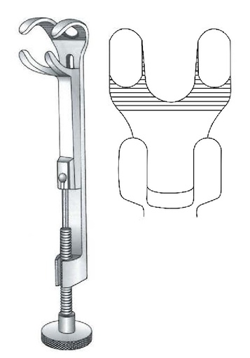 [IU-08047] Pinza de sujeción para huesos Lowman - longitud = 18.5 cm / 7-1/4"