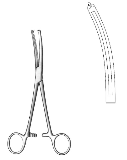 [IU-00873] Mingot hysterectomy clamp - length = 25 cm / 10 "