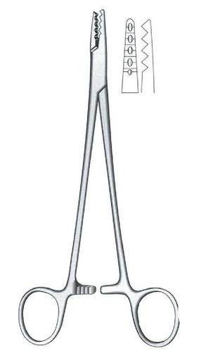 [IU-07177] Fastening clamp for Martin cartilage bones - length = 19 cm / 7-1 / 2 "