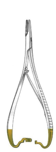 [IU-08699] Porta agujas Mathieu, estándar, TC Gold - longitud = 20 cm / 8"