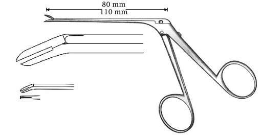 [IU-04489] McGee wire fold clamp, black finish, tip = 0.8 x 3.5 mm - length = 110 mm