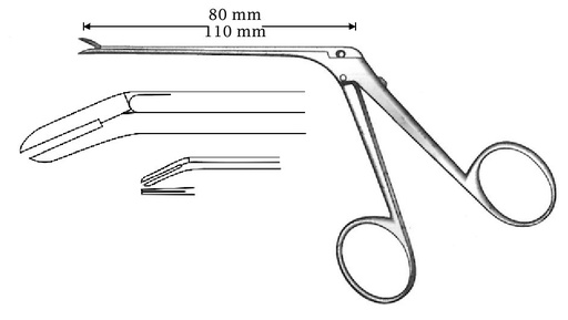 [IU-04493] McGee wire fold clamp, black finish, tip = 0.8 x 6 mm - length = 110 mm