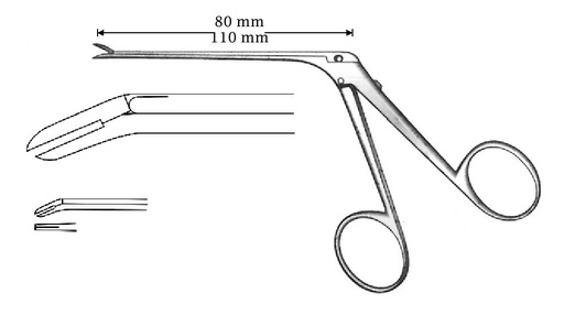 [IU-04488] McGee wire fold clamp, black finish, tip = 0.8 x 3.5 mm - length = 80 mm