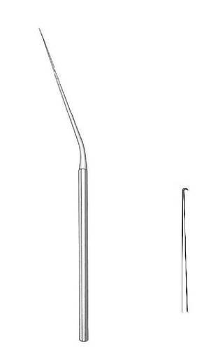 [IU-04389] Micro aguja para el oído McGee para reposapiés, hacia abajo, punta = 1 mm