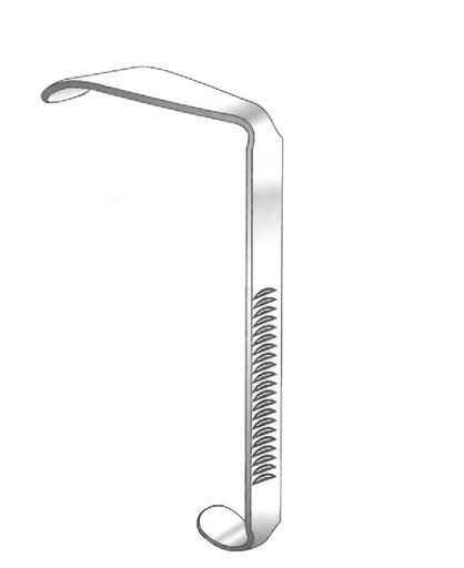 [IU-05298] McLovr language depressor, Valva = 100 x 26 mm